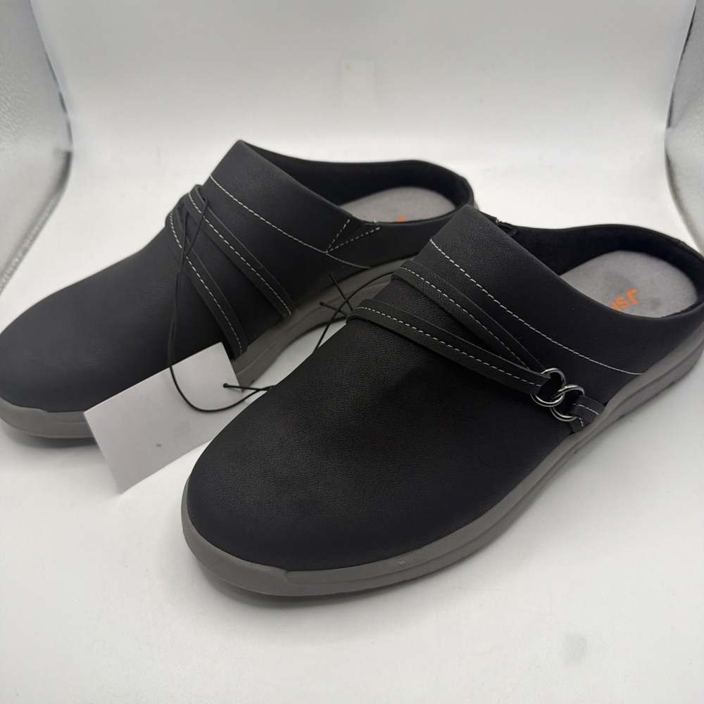 JSport Womnen's Gina Slip On Shoe Comfort Clog‎ Black Size 8.New